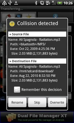 Bluetooth file transfer