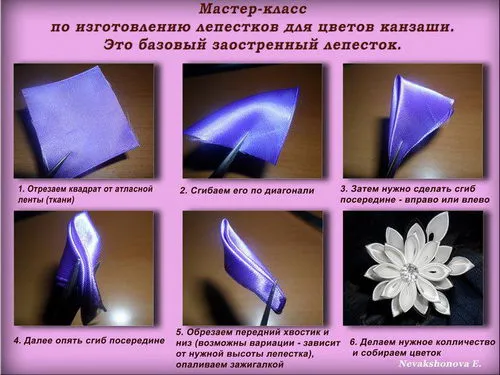 Канзаши для волосся - шпильки і гумки своїми руками (канзаші) Канзаши для волосся - шпильки і гумки своїми руками