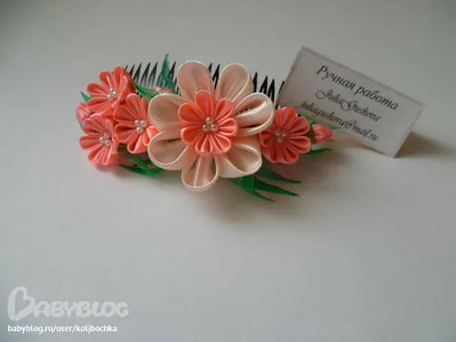Канзаши для волосся - шпильки і гумки своїми руками (гумки) Канзаши для волосся - шпильки і гумки своїми руками