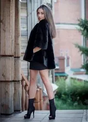 Манто з норки