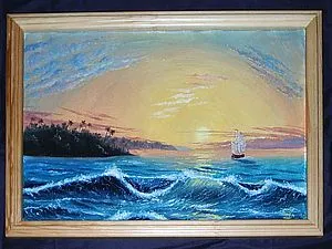 Майстер-клас морський пейзаж маслом - ярмарок майстрів - ручна робота, handmade