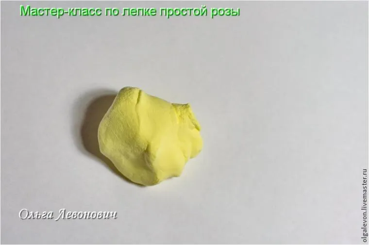 Майстер-клас з ліплення трояндочки з самозастигаюча глини - ярмарок майстрів - ручна робота,