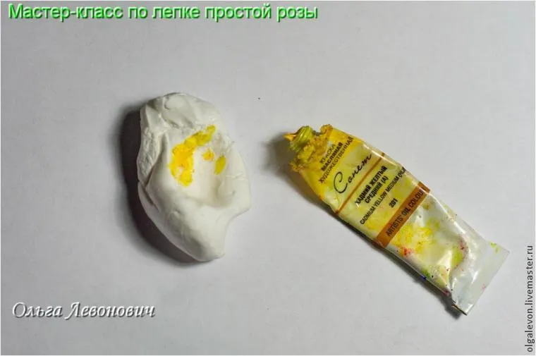 Майстер-клас з ліплення трояндочки з самозастигаюча глини - ярмарок майстрів - ручна робота,