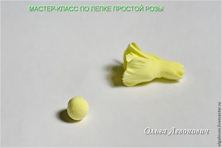 Майстер-клас з ліплення трояндочки з самозастигаюча глини - ярмарок майстрів - ручна робота,