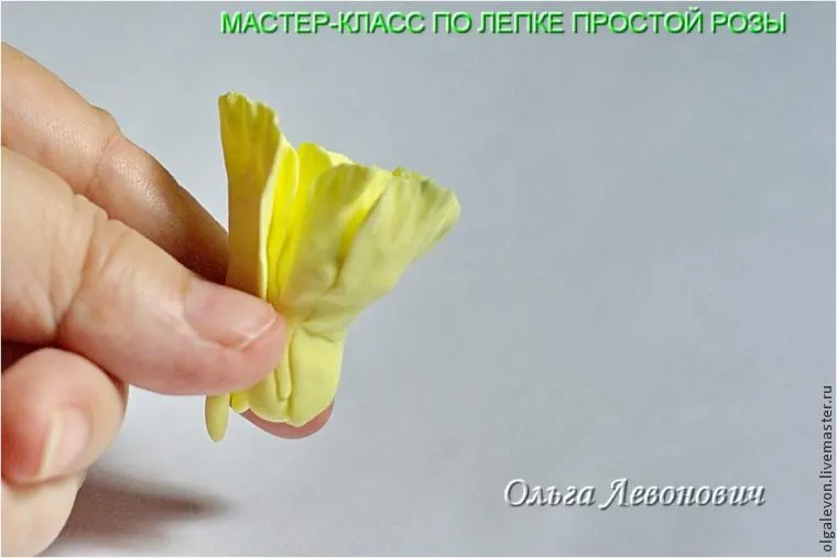 Майстер-клас з ліплення трояндочки з самозастигаюча глини - ярмарок майстрів - ручна робота,