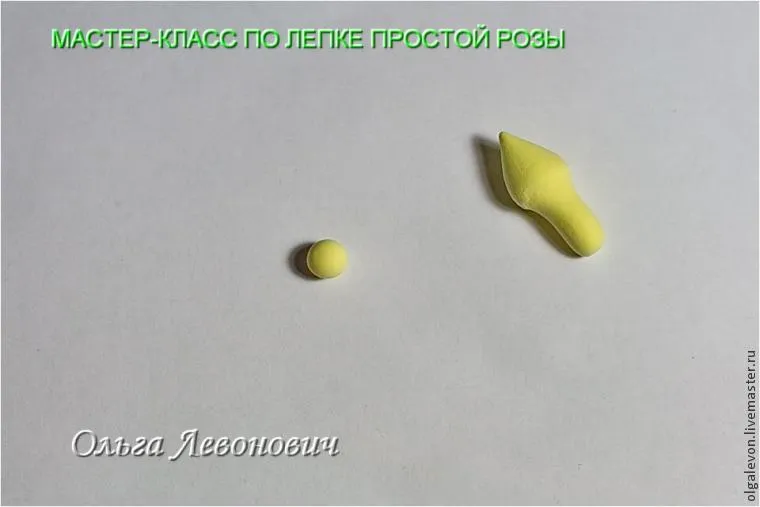 Майстер-клас з ліплення трояндочки з самозастигаюча глини - ярмарок майстрів - ручна робота,