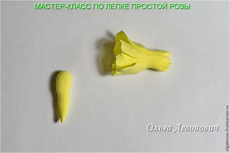 Майстер-клас з ліплення трояндочки з самозастигаюча глини - ярмарок майстрів - ручна робота,