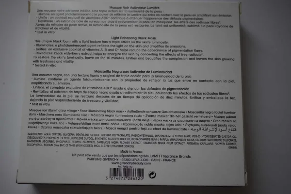 Моя ставка на чорне маска для обличчя givenchy black for light mask - елена Чемезова (ставка) Моя ставка на чорне маска для обличчя givenchy black for light mask - елена Чемезова