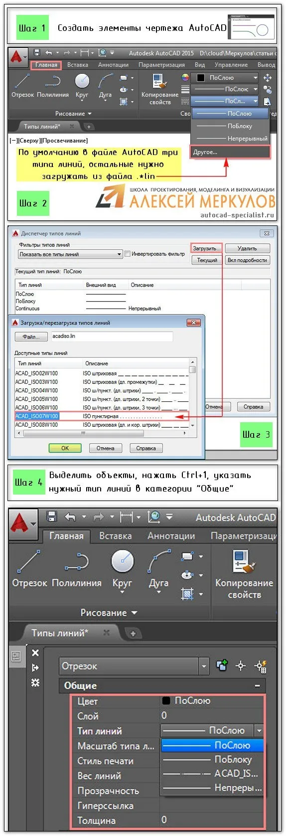 Налаштування типів лінії для autocad