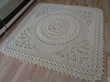 Овальний килимок гачком