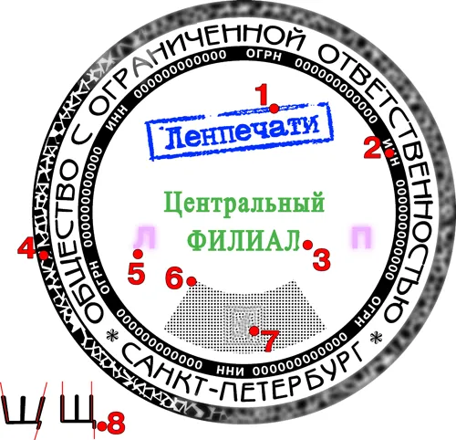 Друку із захистом і з використанням різних прихованих елементів (друку) Друку із захистом і з використанням різних прихованих елементів