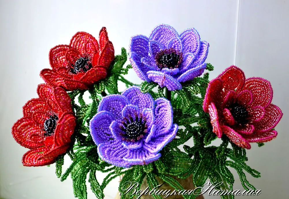 Плетемо анемони з бісеру - ярмарок майстрів - ручна робота, handmade (бісеру) Плетемо анемони з бісеру - ярмарок майстрів - ручна робота, handmade