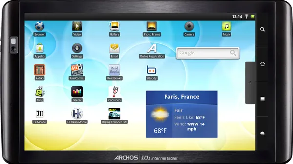 Планшет archos 101 internet tablet