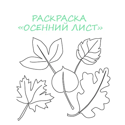 Розфарбування осіннє листя