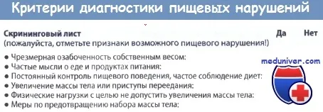 Розлади харчової поведінки - клініка, діагностика, лікування (клініка) Розлади харчової поведінки - клініка, діагностика, лікування