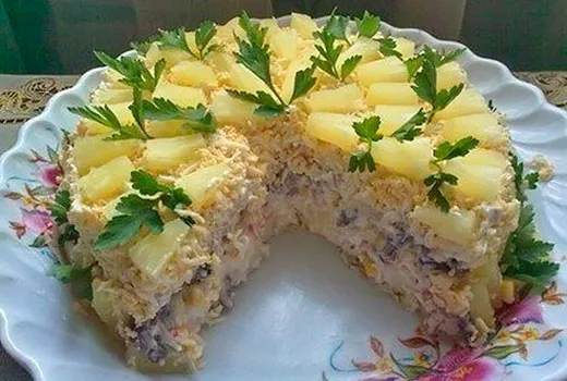 Рецепти салатів з грибами печерицями та куркою (салатів) Рецепти салатів з грибами печерицями та куркою