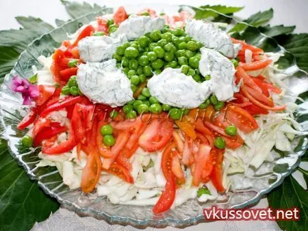 Салат з капусти і помідорів, рецепт з фото покроковий (з помідорами) Салат з капусти і помідорів, рецепт з фото покроковий
