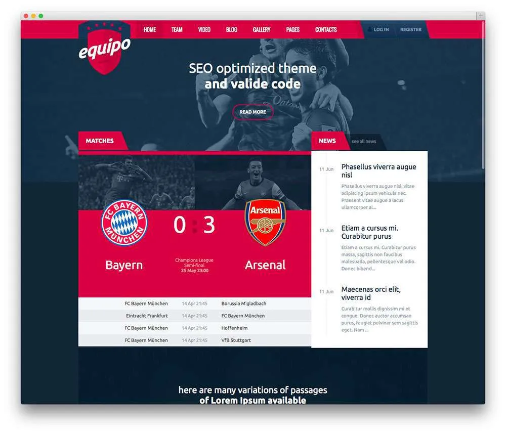 Шаблони спортивних сайтів для клубів і команд 2016 (актуальних HTML5 CSS3) Шаблони спортивних сайтів для клубів і команд 2016