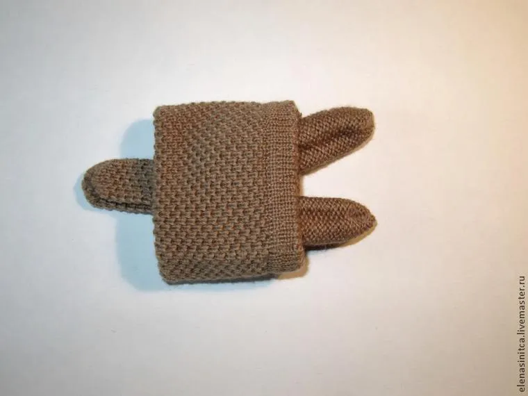 Собачка на руку з рукавичок своїми руками - ярмарок майстрів - ручна робота, handmade (один одного невивернутие) Собачка на руку з рукавичок своїми руками - ярмарок майстрів - ручна робота, handmade