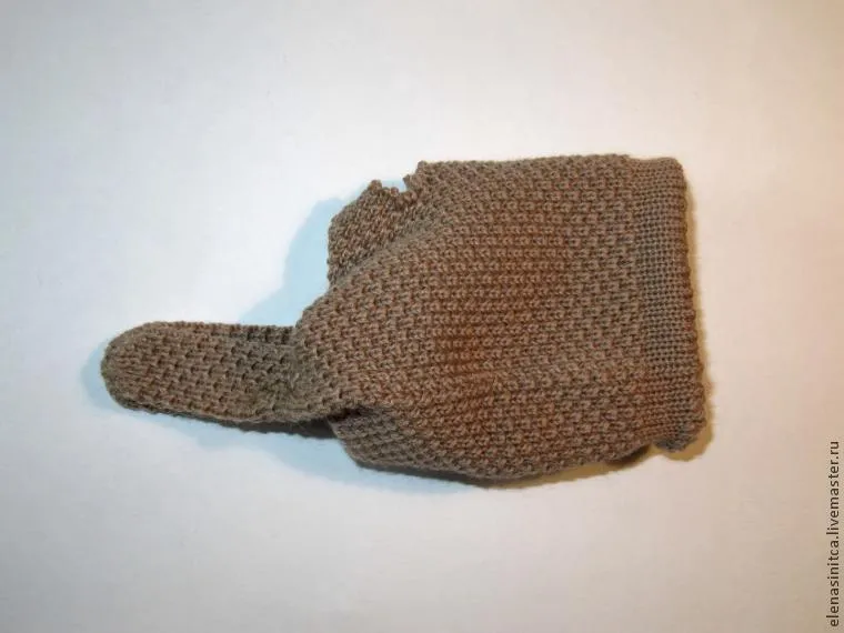 Собачка на руку з рукавичок своїми руками - ярмарок майстрів - ручна робота, handmade (один одного невивернутие) Собачка на руку з рукавичок своїми руками - ярмарок майстрів - ручна робота, handmade
