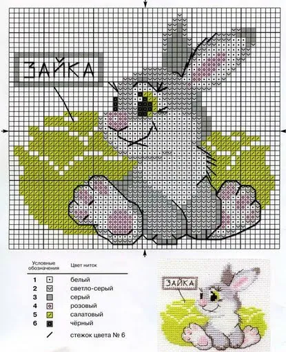 Схеми для вишивання - зайка, кролик, блог домогосподарки (вишивання) Схеми для вишивання - зайка, кролик, блог домогосподарки