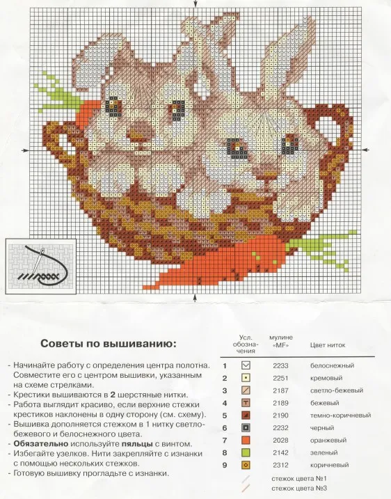 Схеми для вишивання - зайка, кролик, блог домогосподарки (зайка) Схеми для вишивання - зайка, кролик, блог домогосподарки