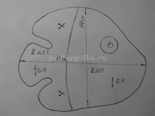 Текстильні рибки своїми руками