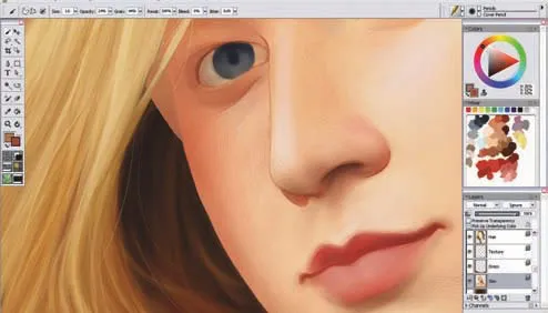 Вчимося малювати відтінок шкіри, corel painter (corel) Вчимося малювати відтінок шкіри, corel painter