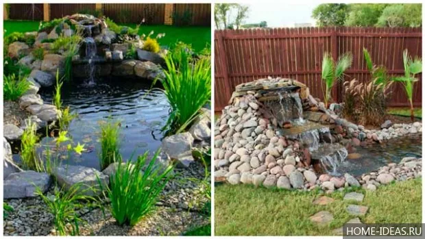 Водоспад на дачі своїми руками