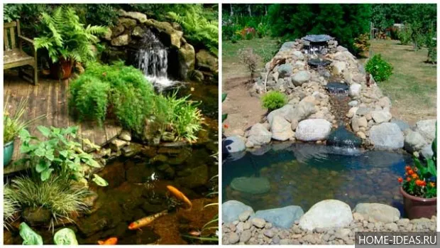 Водоспад на дачі своїми руками