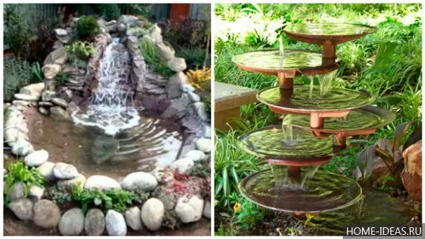 Водоспад на дачі своїми руками