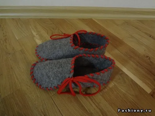Повстяні капці своїми руками (тапочки) Повстяні капці своїми руками