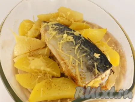 Запечена скумбрія з сиром - рецепт з фото (сиром) Запечена скумбрія з сиром - рецепт з фото