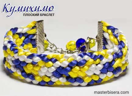 Браслет куміхімо плоский на 11 ниток