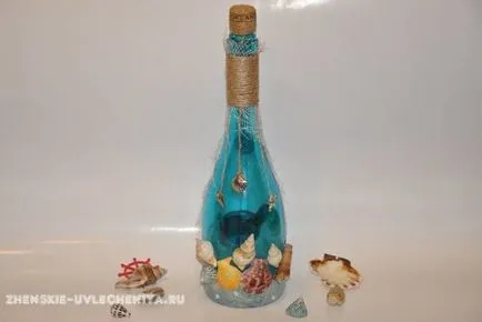 Декор пляшки в морському стилі своїми руками в покроковому майстер-класі (руками) Декор пляшки в морському стилі своїми руками в покроковому майстер-класі
