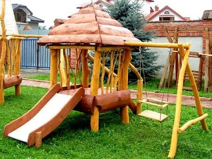 Дитячі гірки для дачі пластикові надувні, з гойдалками або басейном (дитячі) Дитячі гірки для дачі пластикові надувні, з гойдалками або басейном
