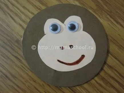 Дитяча саморобка мавпочка з паперу та картону (паперу) Дитяча саморобка мавпочка з паперу та картону