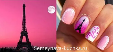 Ейфелева вежа на нігтях - 21 дизайн манікюру, сімейна купка (дизайн) Ейфелева вежа на нігтях - 21 дизайн манікюру, сімейна купка