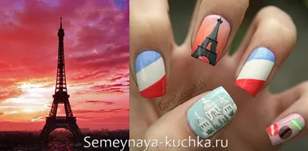 Ейфелева вежа на нігтях - 21 дизайн манікюру, сімейна купка (дизайн) Ейфелева вежа на нігтях - 21 дизайн манікюру, сімейна купка