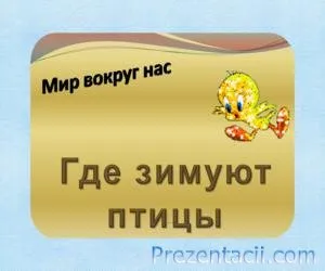 Де зимують птахи презентація