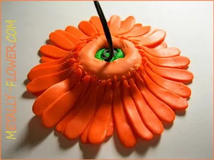 Гербера холодний фарфор - майстер-клас, metally flower (гербери своїми руками) Гербера холодний фарфор - майстер-клас, metally flower