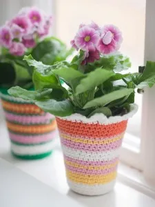 Квітковий горщик обв'язаний гачком, nicehandmade - в'язання гачком для будинку (в'язання) Квітковий горщик обв'язаний гачком, nicehandmade - в'язання гачком для будинку