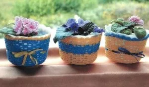 Квітковий горщик обв'язаний гачком, nicehandmade - в'язання гачком для будинку (в'язання) Квітковий горщик обв'язаний гачком, nicehandmade - в'язання гачком для будинку