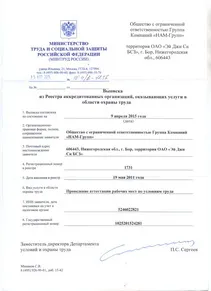 Випробувальна лабораторія - спеціальна оцінка умов праці (умов) Випробувальна лабораторія - спеціальна оцінка умов праці