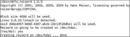Використання reiserfs в linux