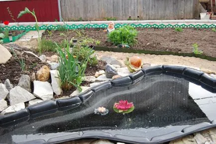 Штучна гірка і маленький водойму (водойму) Штучна гірка і маленький водойму