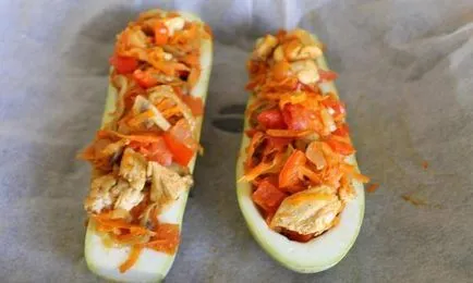 Кабачки, фаршировані куркою і грибами - покроковий рецепт з фото на