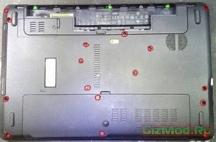 Як розібрати і почистити від пилу ноутбук acer e1-531g (болтика) Як розібрати і почистити від пилу ноутбук acer e1-531g