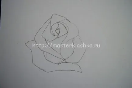 Як малюється троянда, мастерклашка