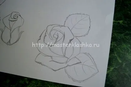 Як малюється троянда, мастерклашка
